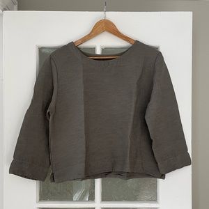 cut loose Boxy Textured Boatneck Top